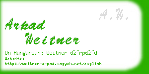 arpad weitner business card